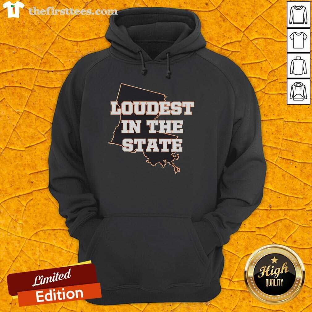 Premium Loudest in the State Hoodie in vibrant colors, showcasing a stylish design perfect for casual wear.