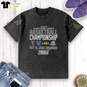 Premium NCAA Division I Women's Basketball Championship March Madness 2026 washed t-shirt in vibrant colors, perfect for fans.