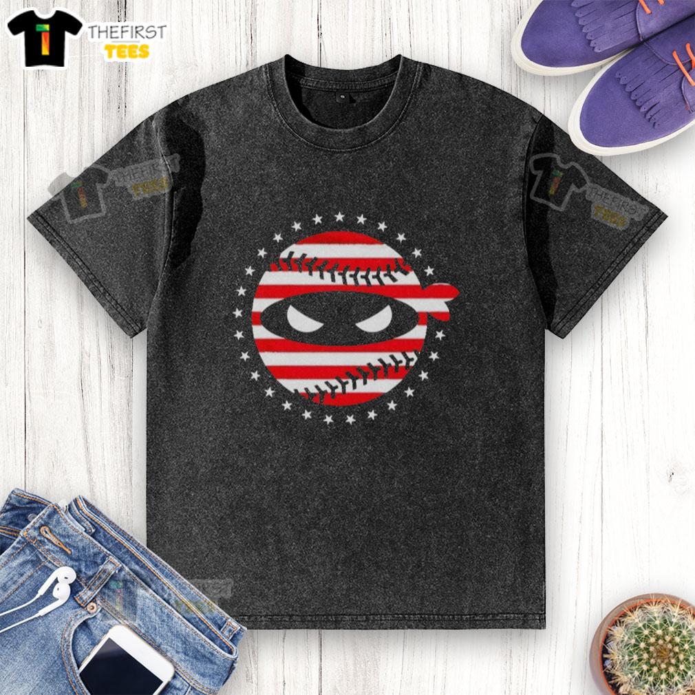 Premium Pitching Ninja USA Team washed t-shirt featuring a stylish design, perfect for baseball enthusiasts.