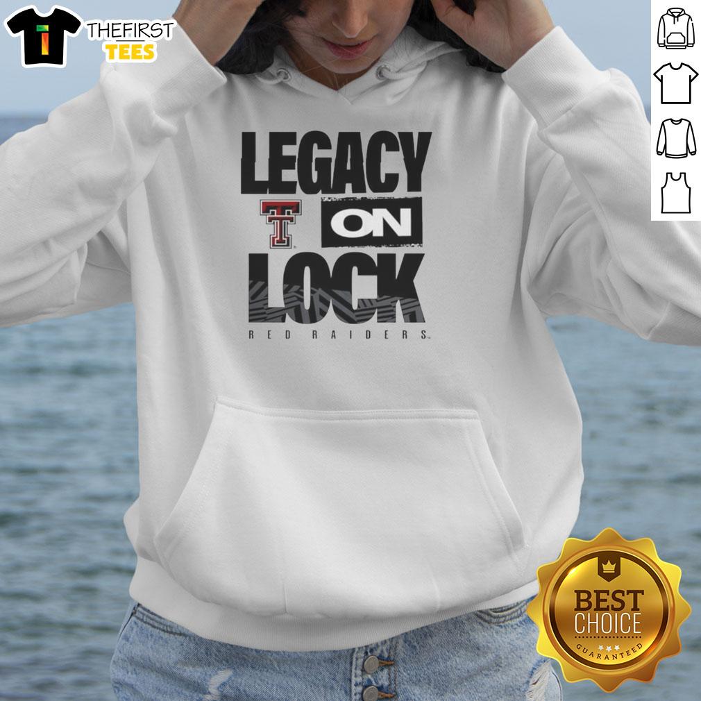 Premium Texas Tech Red Raiders NCAA 2026 Legacy On Lock-On Hoodie in red, showcasing team spirit and comfort.