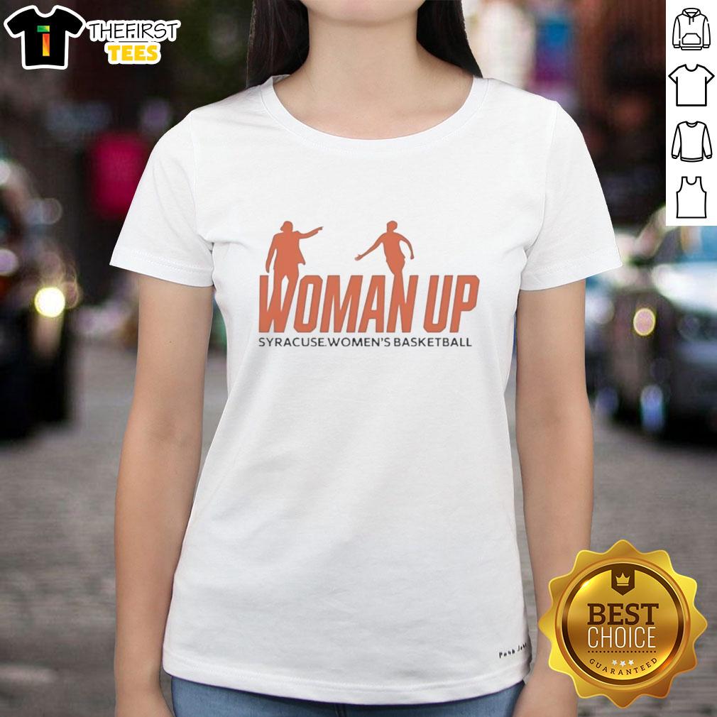 Alt Text: Premium Syracuse Women's Basketball ladies tee featuring vibrant team colors and stylish design for female fans.