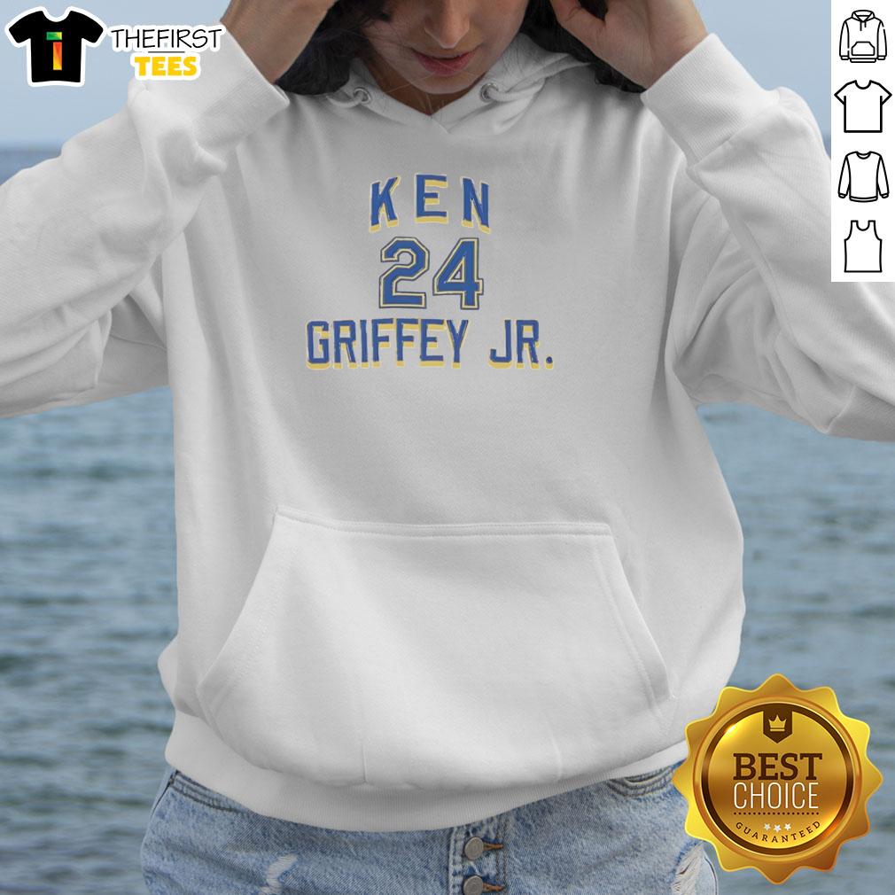 Pretty Ken Griffey Jr. Seattle Mariners player collection hoodie featuring vibrant team colors and iconic logo design.