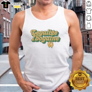 Stylish Pretty Legalize Ibogaine tank top featuring a vibrant design, perfect for advocates of ibogaine therapy.