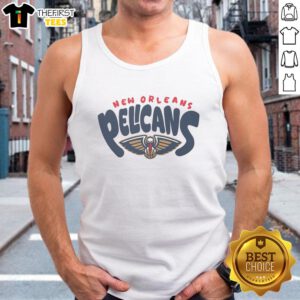 Alt Text: Stylish New Orleans Pelicans bubble tank top featuring vibrant team colors and logo, perfect for game day attire.