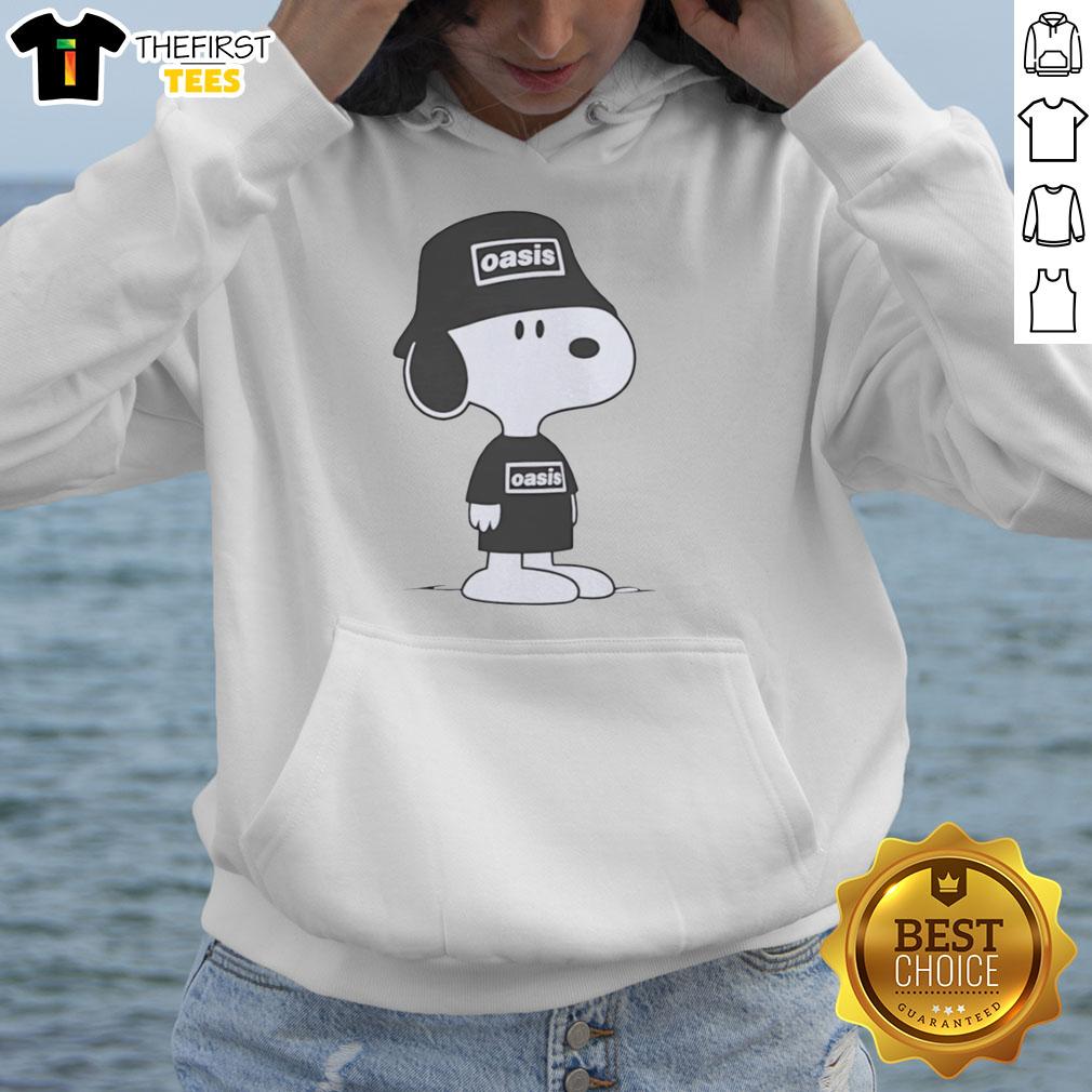 Alt Text: Cozy Pretty Oasis Snoopy Hoodie featuring a colorful Snoopy design, perfect for casual wear and stylish comfort.