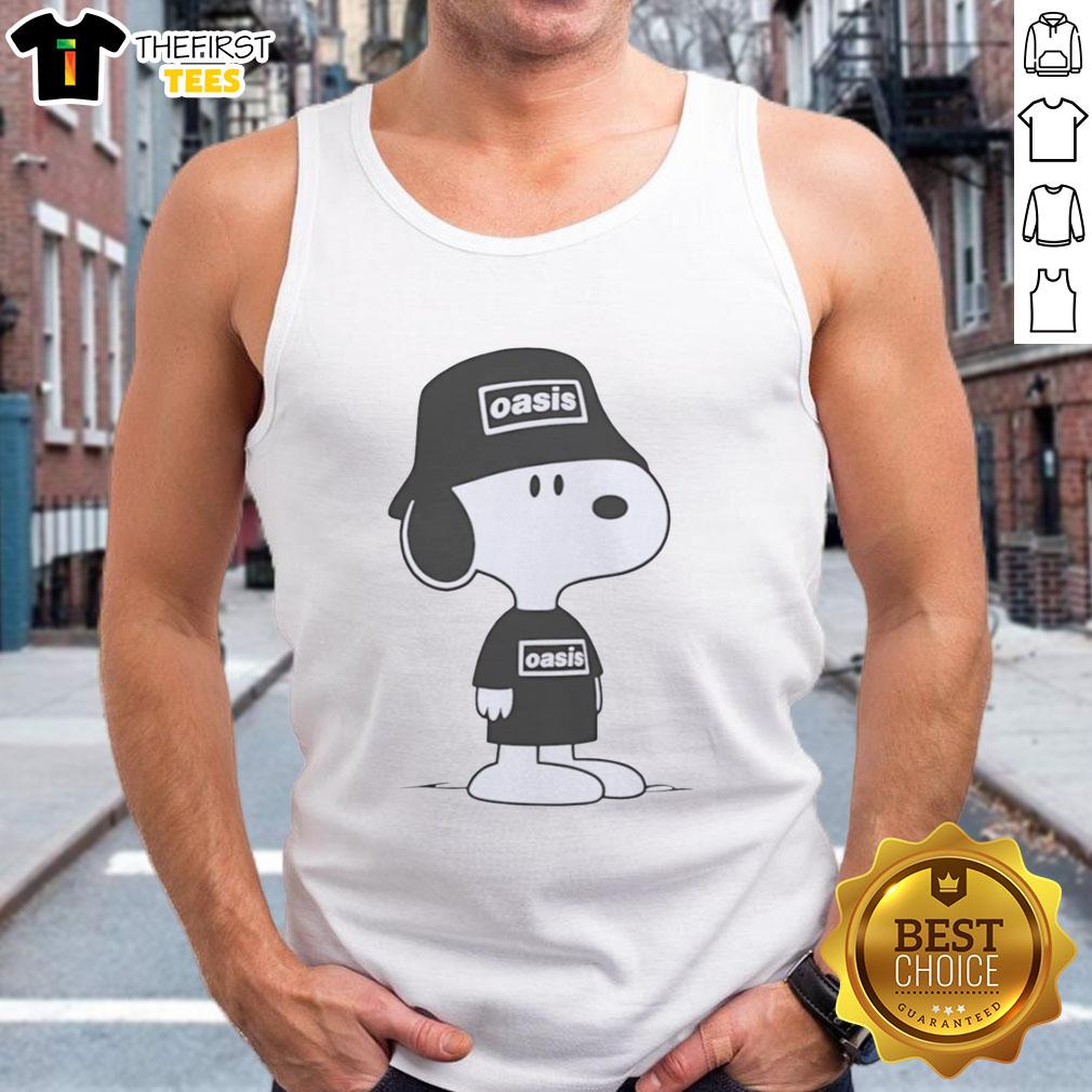 Pretty Oasis Snoopy Tank Top featuring a colorful Snoopy graphic, perfect for casual summer outfits.