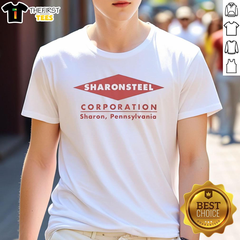 Pretty Sharonsteel Corporation T-Shirt featuring a stylish design, showcasing Sharon, Pennsylvania pride.