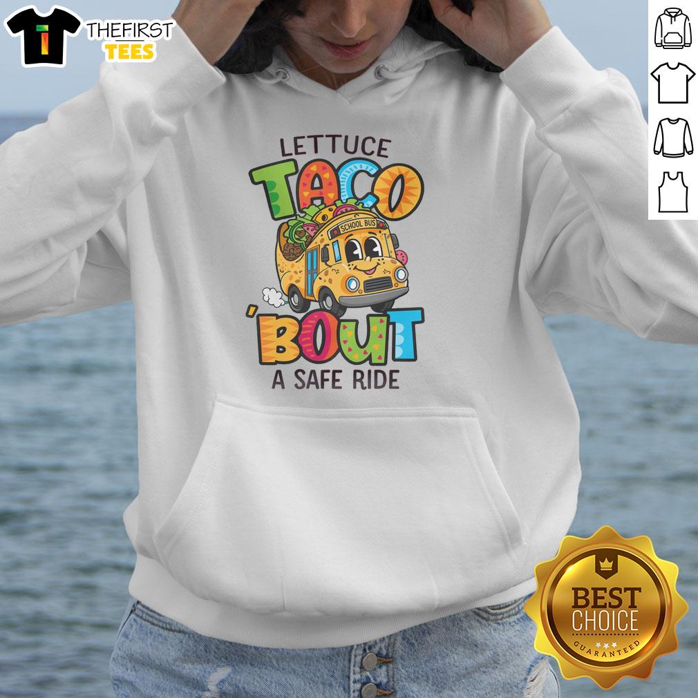 Pretty Taco Bout A Safe Hoodie featuring vibrant taco graphics and a cozy design, perfect for casual wear.