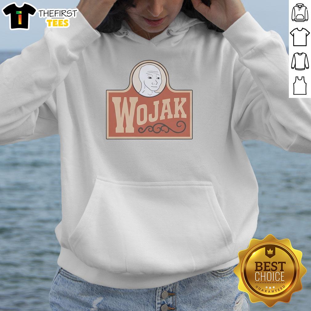 Pretty Wojak meme character hoodie featuring vibrant colors and unique design, perfect for meme enthusiasts and fashion lovers.