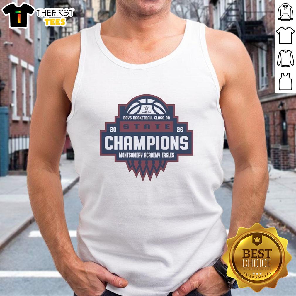 Top Montgomery Academy Eagles AHSAA Boys Basketball Class 3A State Champions 2026 tank top in vibrant colors.