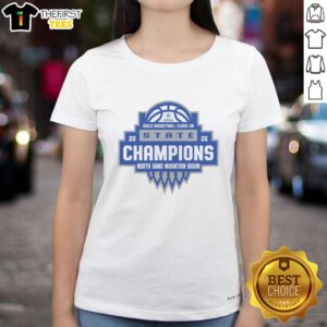 Top North Sand Mountain Bison AHSAA Girls Basketball Class 2A State Champions 2026 ladies tee featuring team logo.