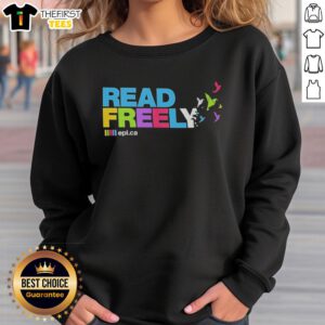 Cozy Top Read Freely EPL CA sweatshirt in vibrant colors, perfect for fans and casual wear enthusiasts.