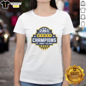 Top Saint James Trojans AHSAA Girls Basketball Class 3A State Champions 2026 ladies tee showcasing team pride.
