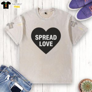 Alt Text: Top Spread Love Jack Martin Pizza Movie washed t-shirt featuring vibrant graphics and a relaxed fit for casual wear.