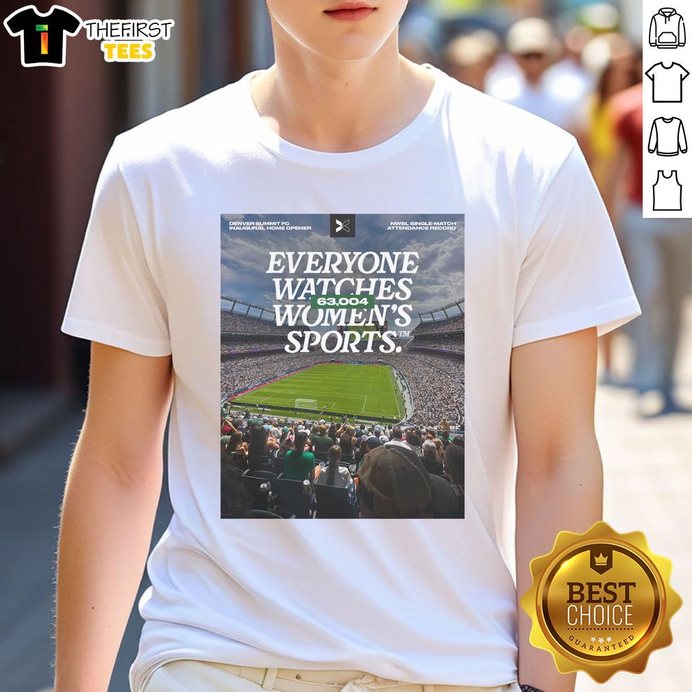 Alt Text: Hot Women's Sports Denver Summit FC T-Shirt, showcasing vibrant design and team spirit for fans and athletes.