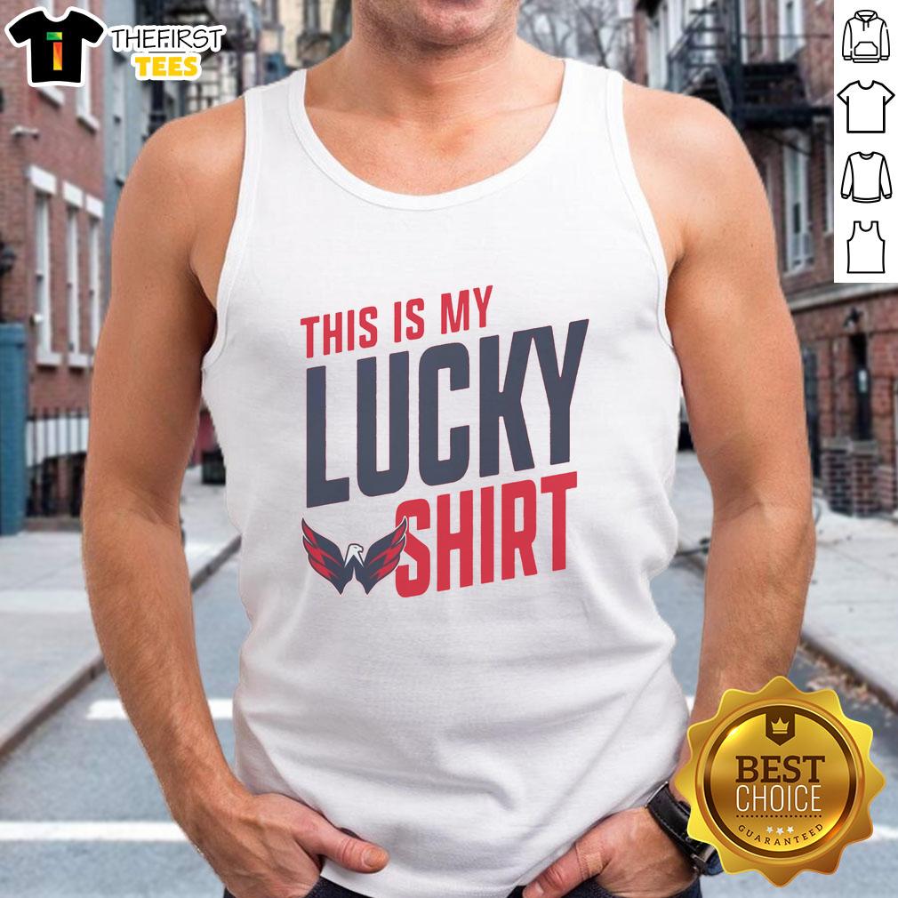 Premium Washington Capitals 'This Is My Lucky' tank top in vibrant colors, perfect for fans showing team spirit.