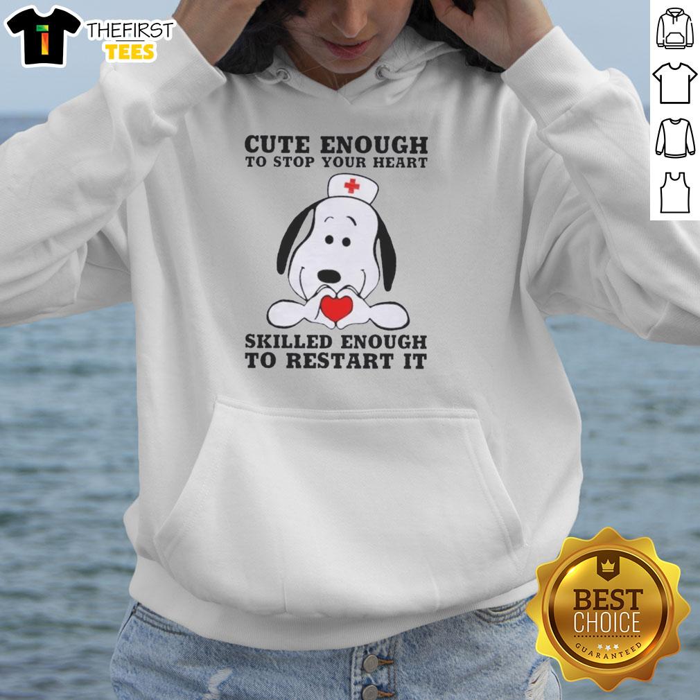 Pretty Peanuts Snoopy nurse hoodie, cute design perfect for healthcare professionals, combining charm with skill.