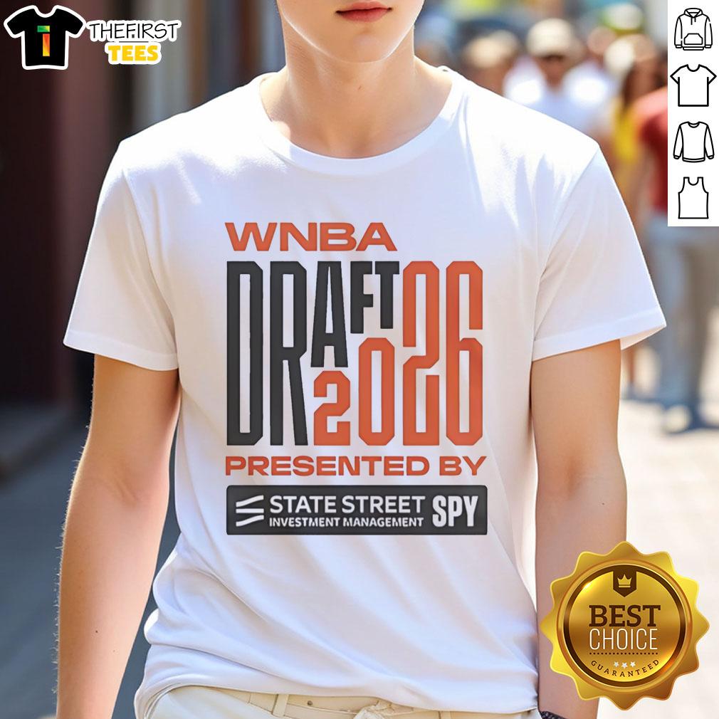 2026 WNBA Draft T-shirt celebrating 30th season, presented by State Street Investment Management, featuring vibrant graphics.