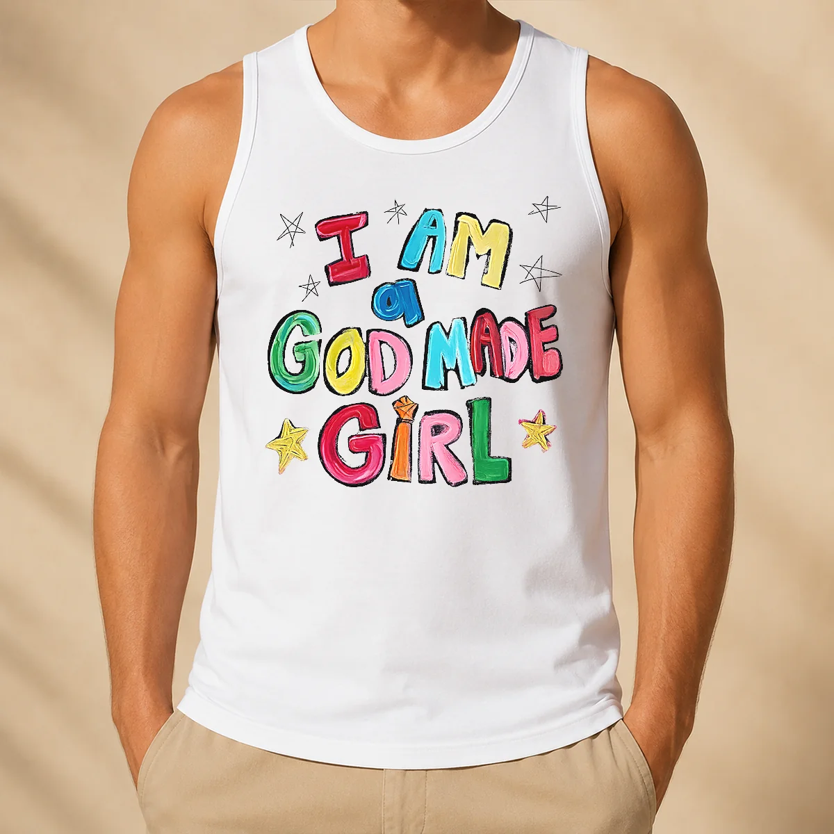 Awesome I Am A God Made Girl Tank Top