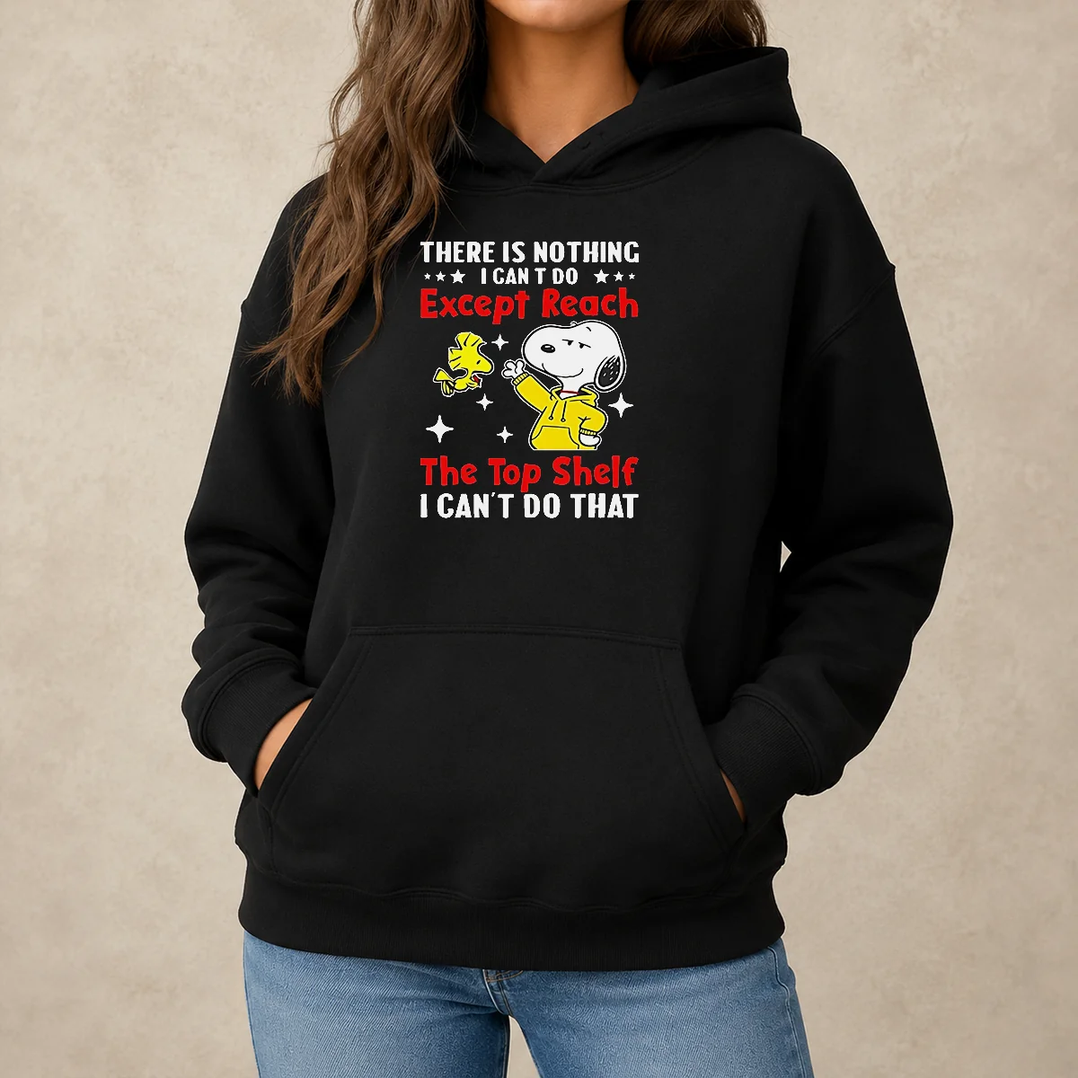 Awesome Snoopy There Is Nothing I Cant Do Except Reach The Top Shelf I Can'T Do That Hoodie