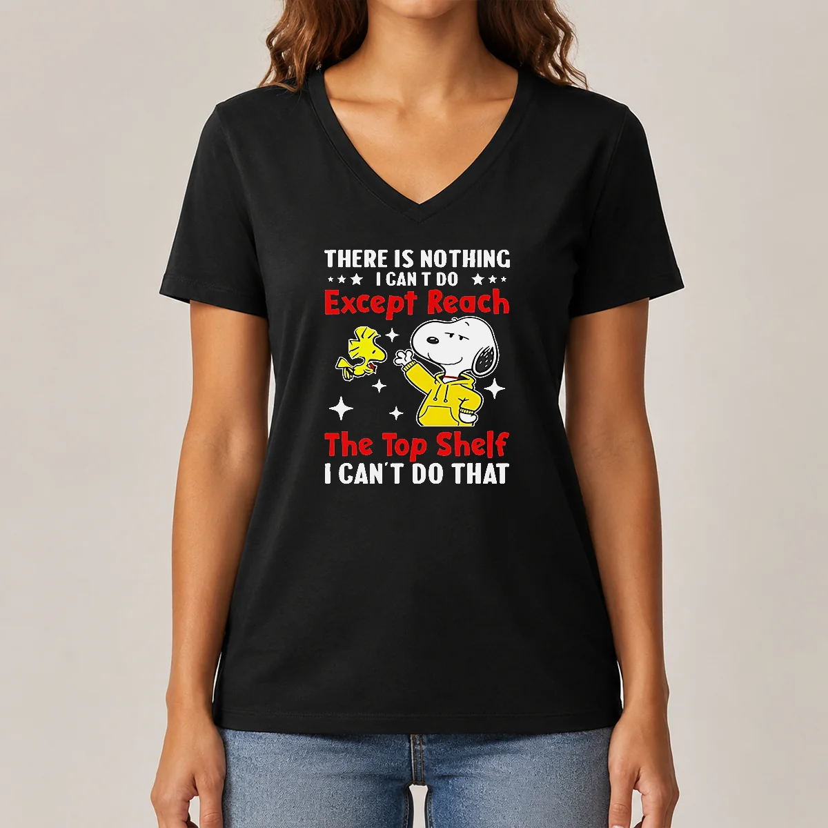 Awesome Snoopy There Is Nothing I V-Neck Shirt Awesome Snoopy There Is Nothing I V-Neck Shirt