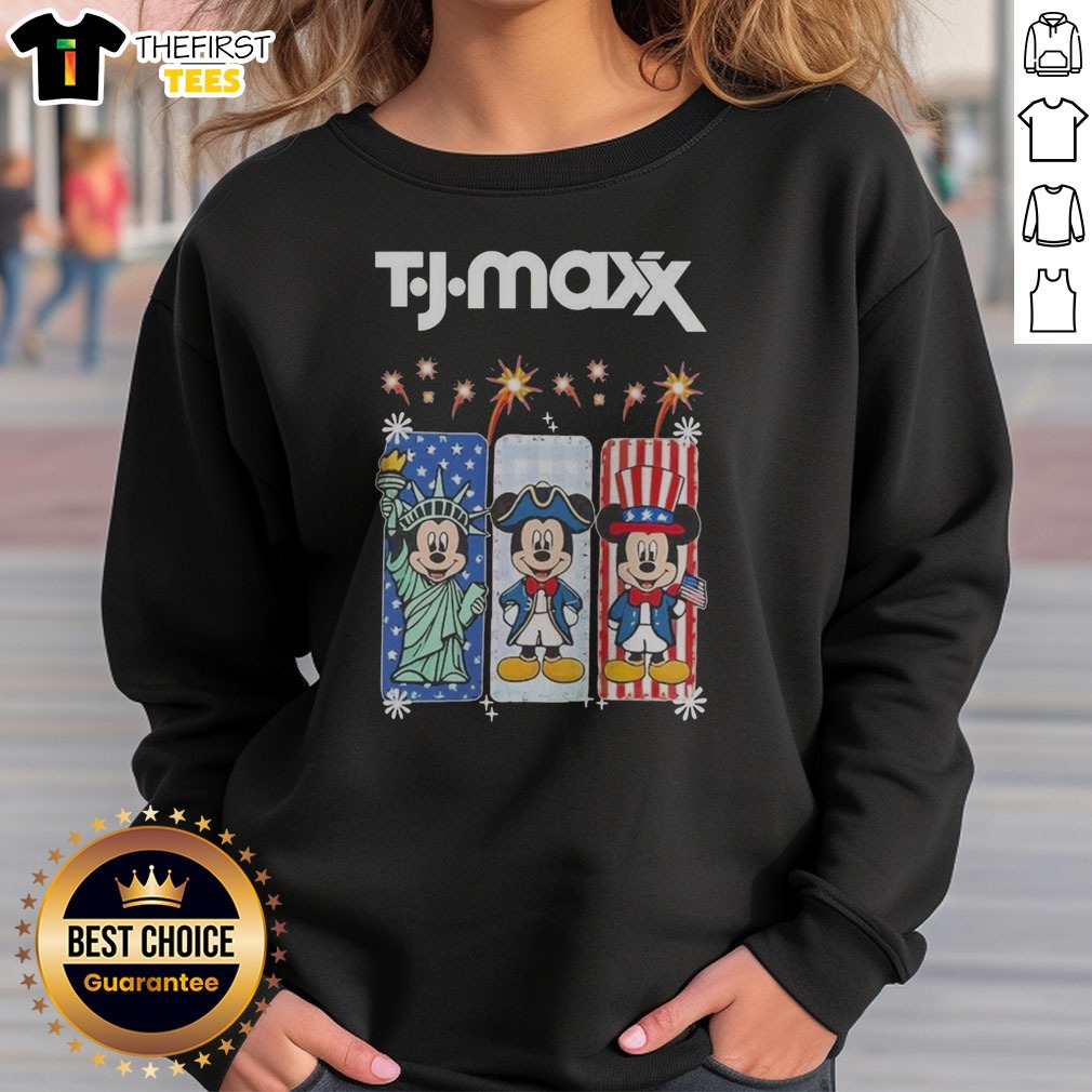 Awesome TJ Maxx Mickey Mouse Disney USA Patriotic Celebration Shirt on Sweatshirt Awesome TJ Maxx Mickey Mouse Disney USA Patriotic Celebration Shirt shown as a sweatshirt preview