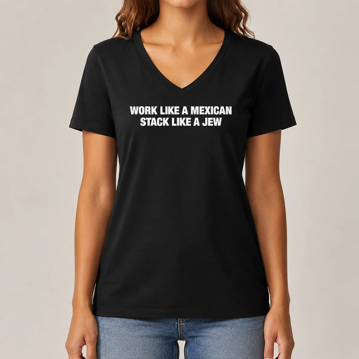 Awesome Work Like A Mexican Stack V-Neck Shirt Awesome Work Like A Mexican Stack V-Neck Shirt