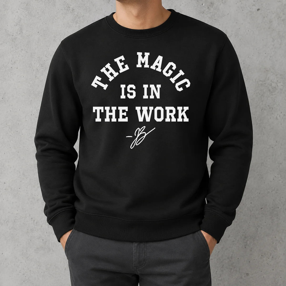 Funny Ben Stiller Jalen Brunson The Magic Is In The Work Signature Sweater