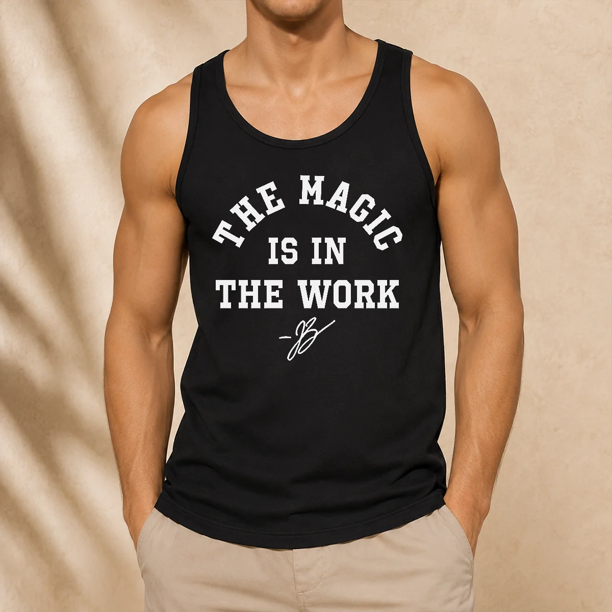 Funny Ben Stiller Jalen Brunson The Magic Is In The Work Signature Tank Top