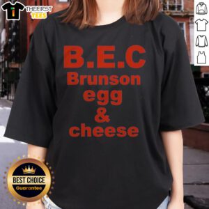 Funny Jalen Brunson Egg And Cheese Ladies Shirt featuring a humorous graphic design.