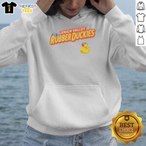 Good Lehigh Valley Rubber Duckies MLB Ironpigs Baseball Team Mascot Hoodie featuring vibrant colors and fun graphics.