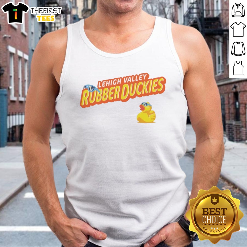Good Lehigh Valley Rubber Duckies MLB Ironpigs Baseball Team Mascot Shirt on Tank Top Good Lehigh Valley Rubber Duckies MLB Ironpigs Baseball Team Mascot Shirt shown as a tank top preview
