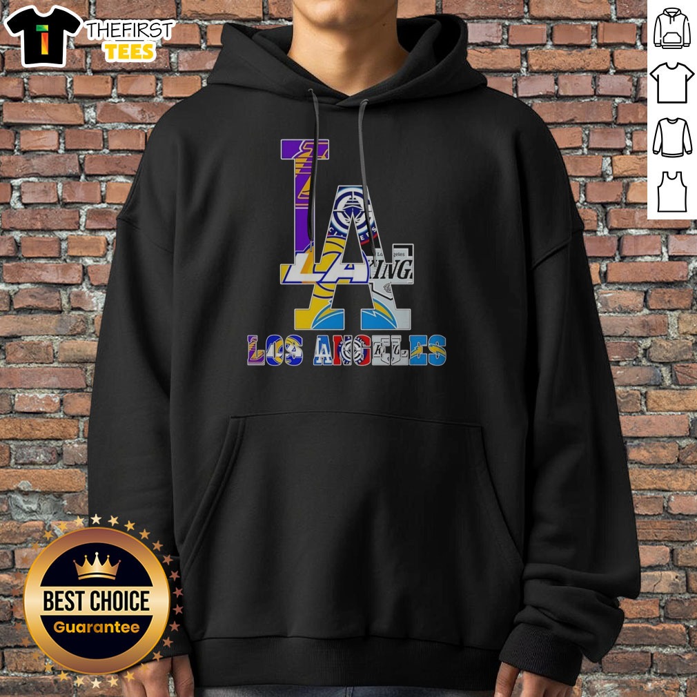 Good Los Angeles Sports Teams LA Logos Shirt on Hoodie Good Los Angeles Sports Teams LA Logos Shirt shown as a hoodie preview