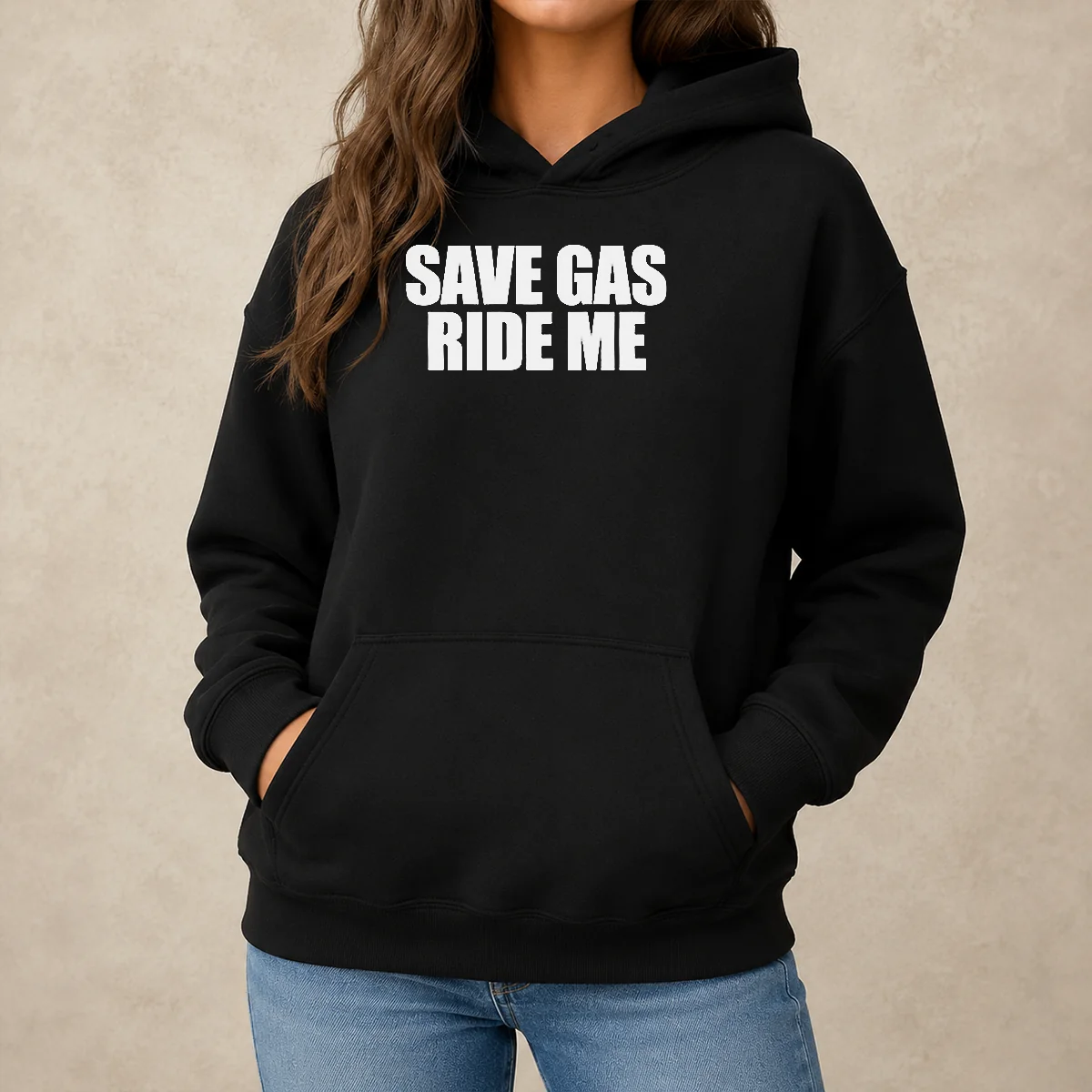 Good Save Gas Ride Me Bicycle Motorcycle Cheeky Quote Hoodie