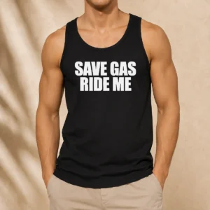Good Save Gas Ride Me Bicycle Motorcycle Cheeky Quote Tank Top