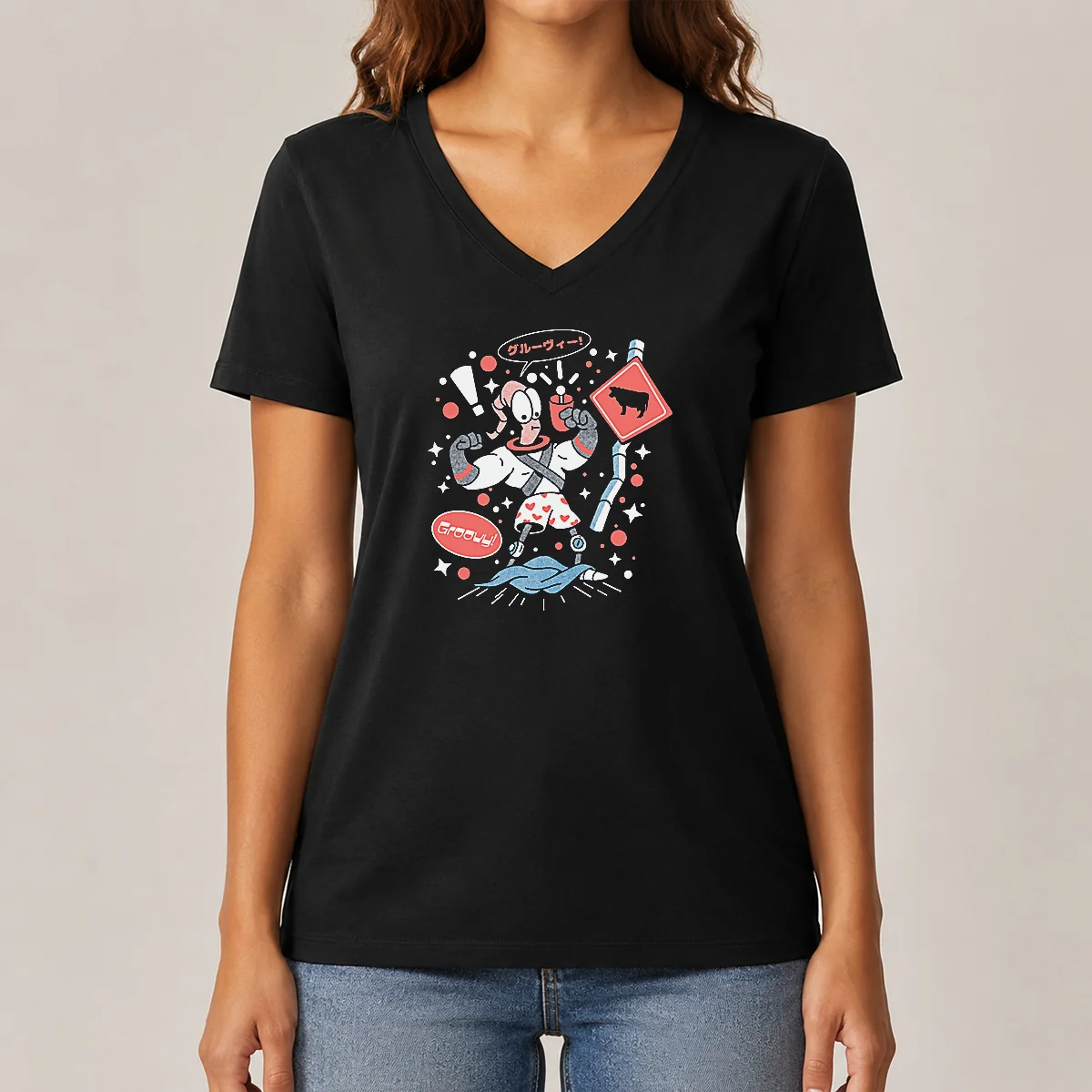Good Space Shame V-Neck Shirt Good Space Shame V-Neck Shirt
