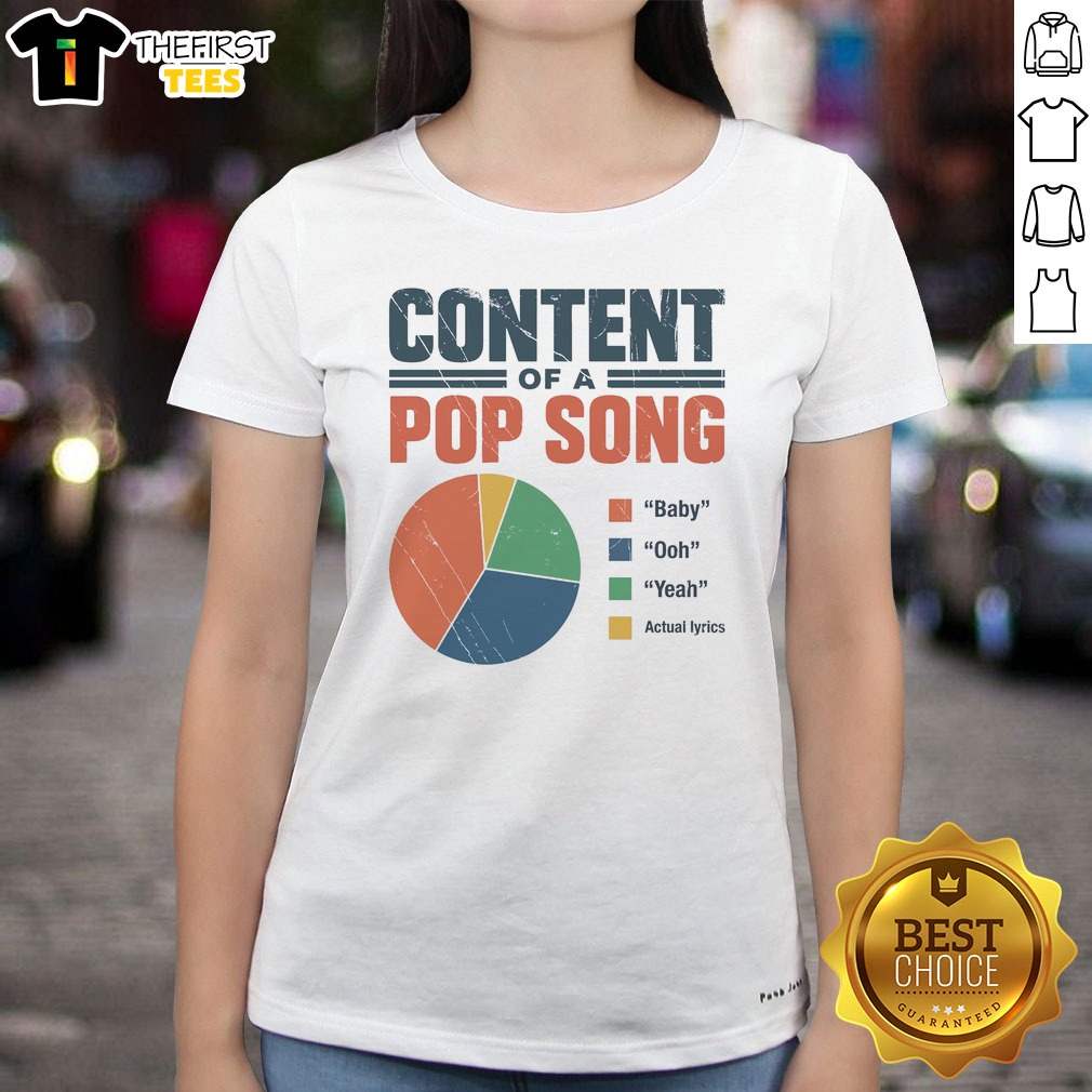 Hot Content Of A Pop Song Shirt on Ladies Shirt Hot Content Of A Pop Song Shirt shown as a ladies shirt preview