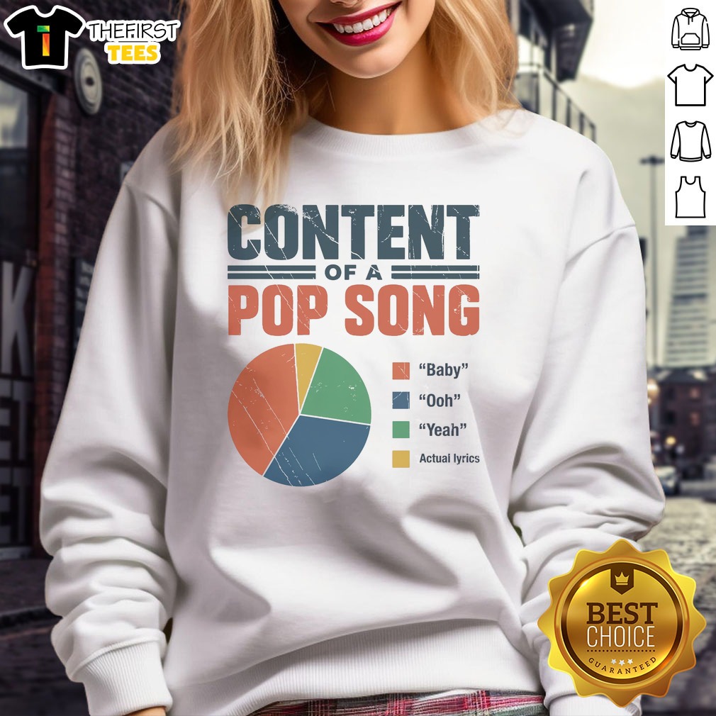 Hot Content Of A Pop Song Shirt on Sweatshirt Hot Content Of A Pop Song Shirt shown as a sweatshirt preview