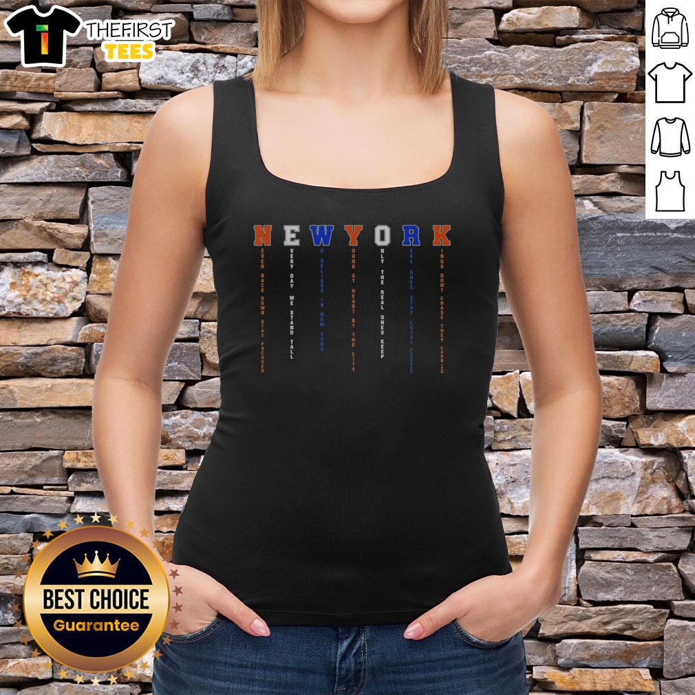 Hot New York Knicks Never Back Down Stay Focused Shirt on Tank Top Hot New York Knicks Never Back Down Stay Focused Shirt shown as a tank top preview