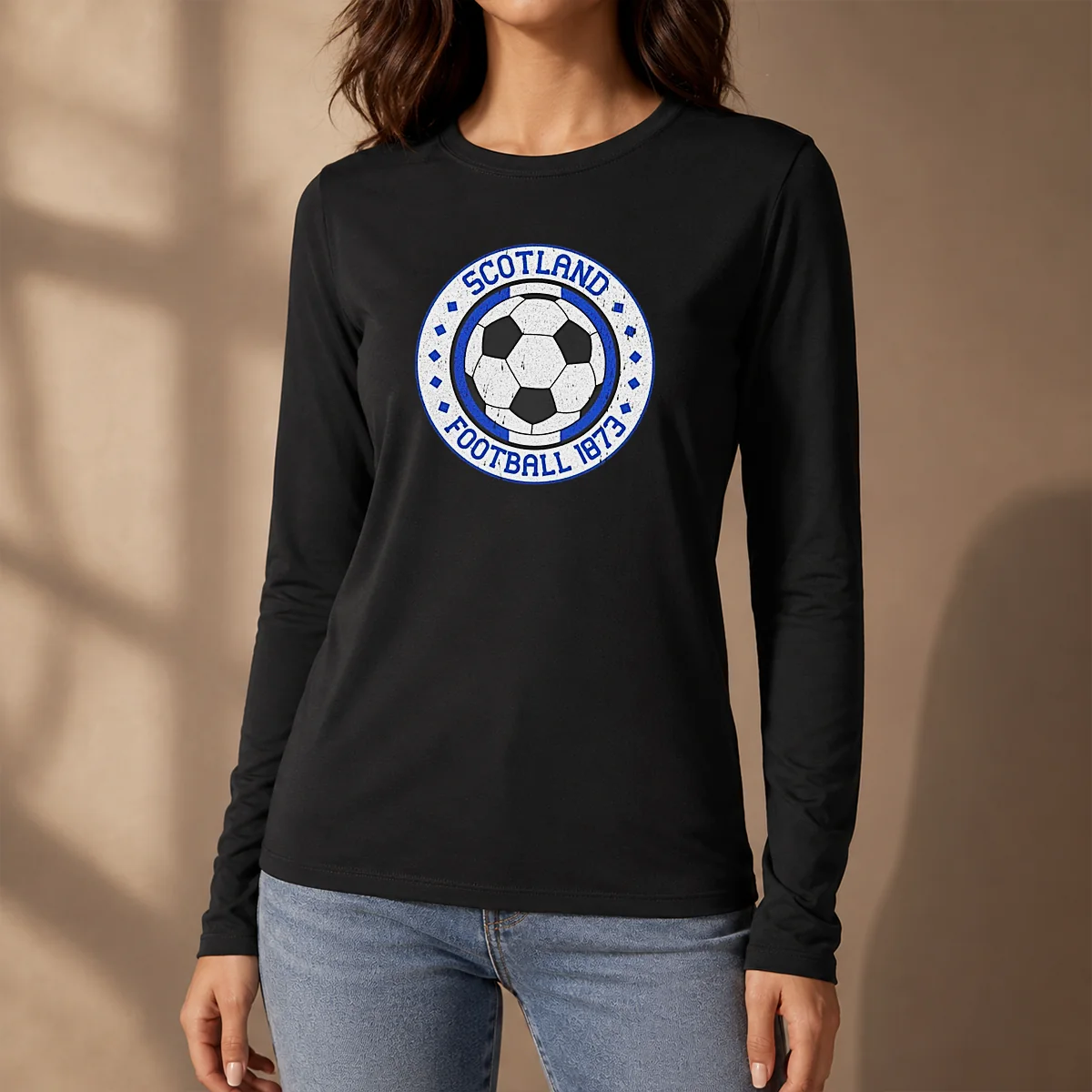 Hot Scotland Football 1873 Vintage Long Sleeve Shirt showing classic design and comfortable fit