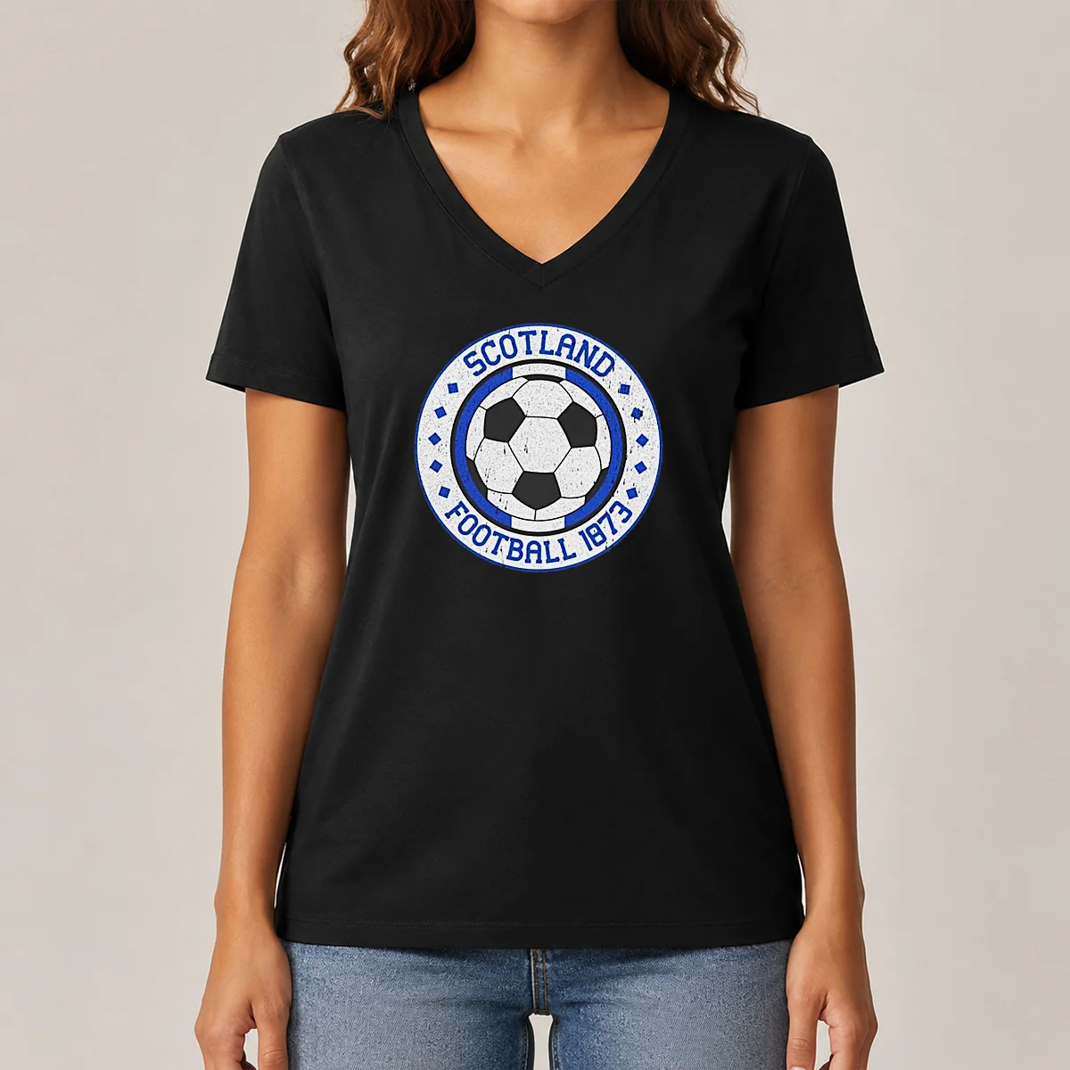 Hot Scotland Football 1873 Vintage V-Neck Shirt Hot Scotland Football 1873 Vintage V-Neck Shirt