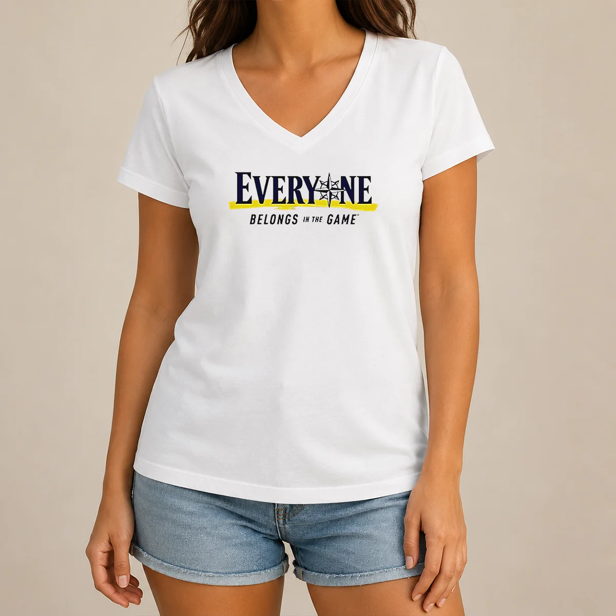 Hot Seattle Mariners Everyone Belongs In V-Neck Shirt Hot Seattle Mariners Everyone Belongs In V-Neck Shirt