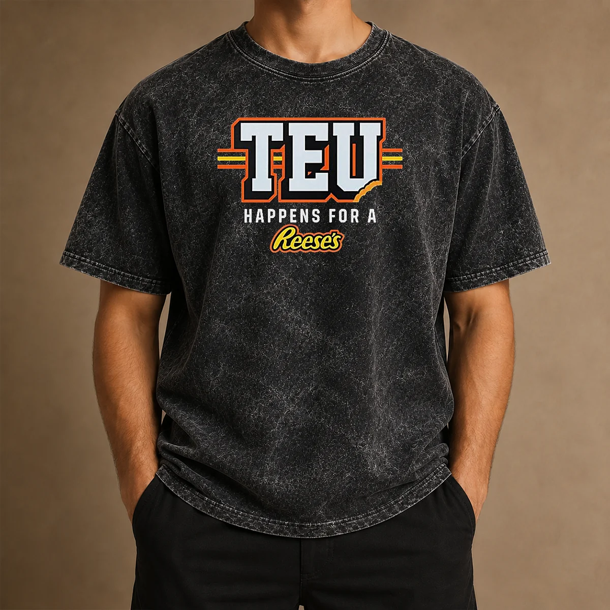 Hot Teu Happens For A Reese'S Washed T-Shirt