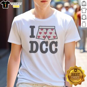 I Heart Print Boxers DCC Shirt featuring a comfortable short-sleeve design with bold heart print on front