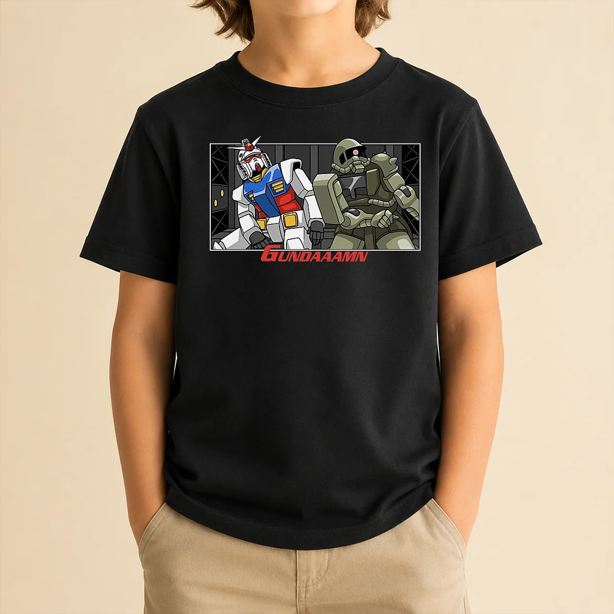 Nice Gundaaamn Gundam Damn Meme Kids T-Shirt