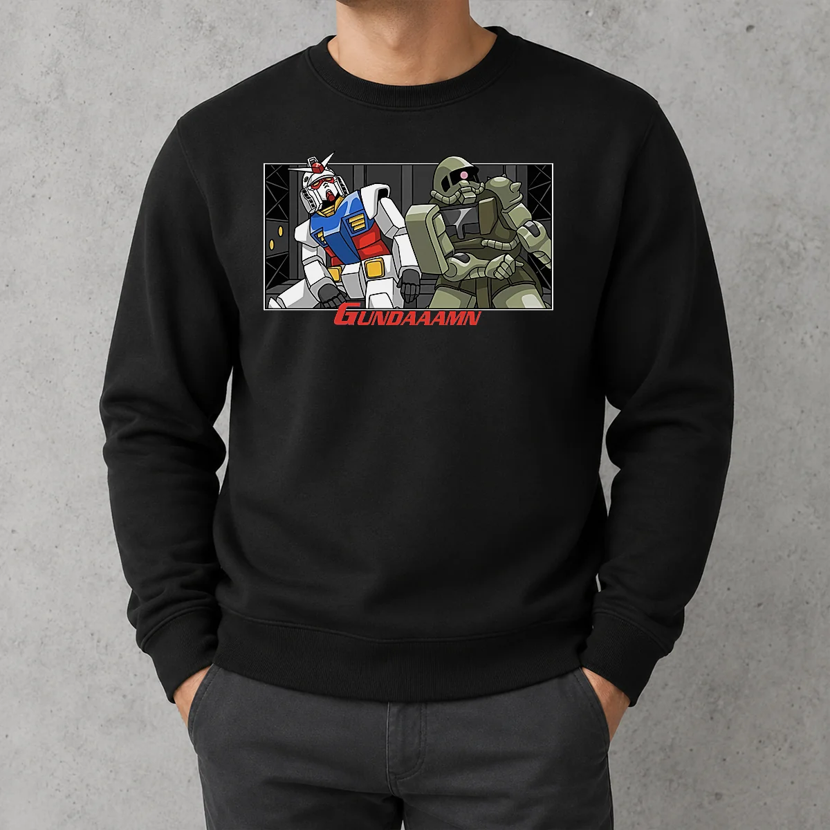Nice Gundaaamn Gundam Damn Meme Sweater