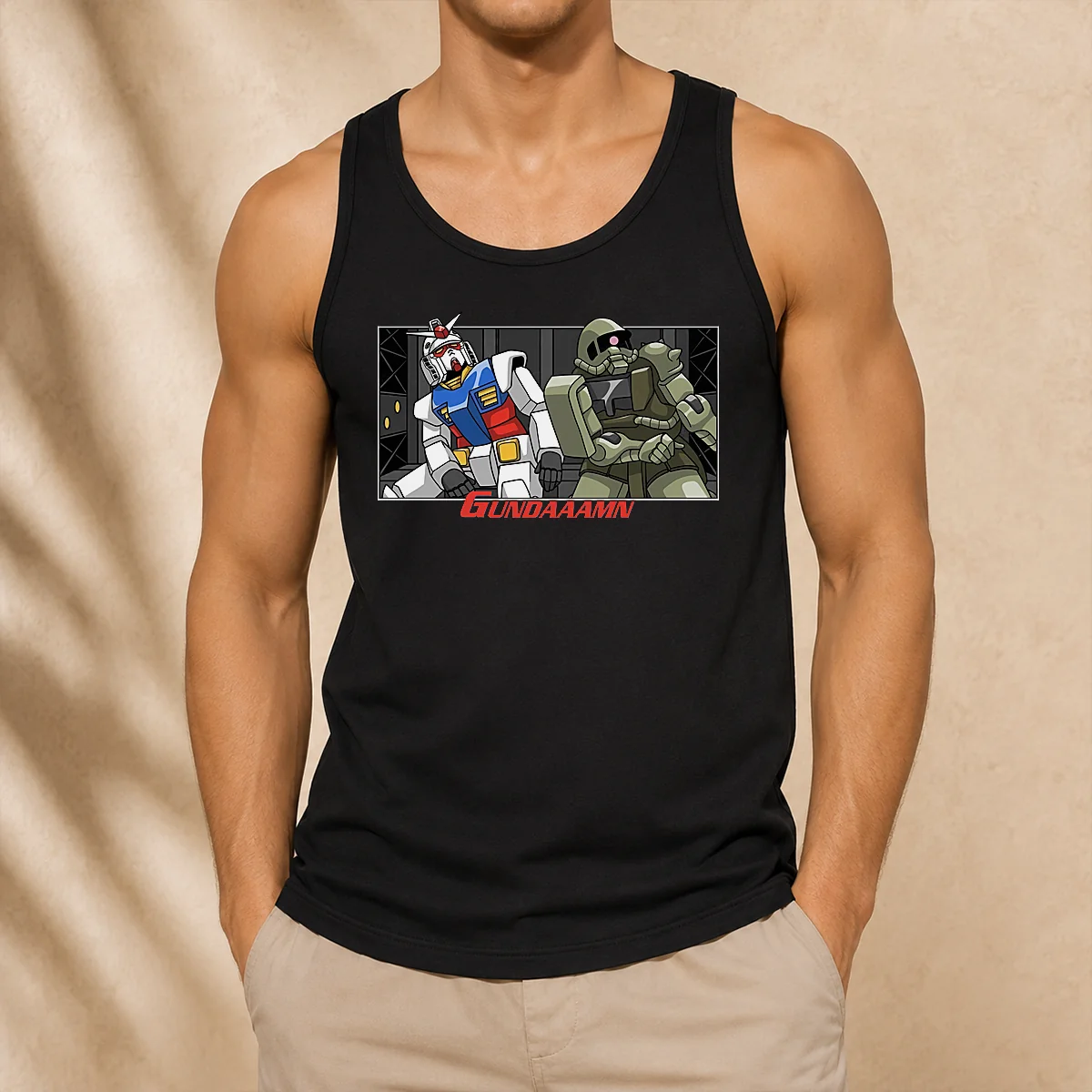 Nice Gundaaamn Gundam Damn Meme Tank Top