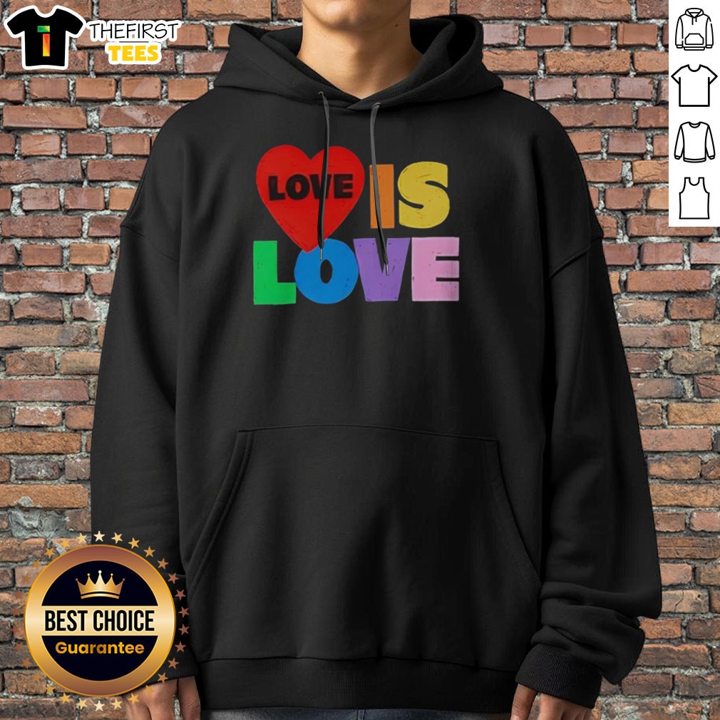 Nice Love Is Love Pride LGBTQ Shirt on Hoodie Nice Love Is Love Pride LGBTQ Shirt shown as a hoodie preview