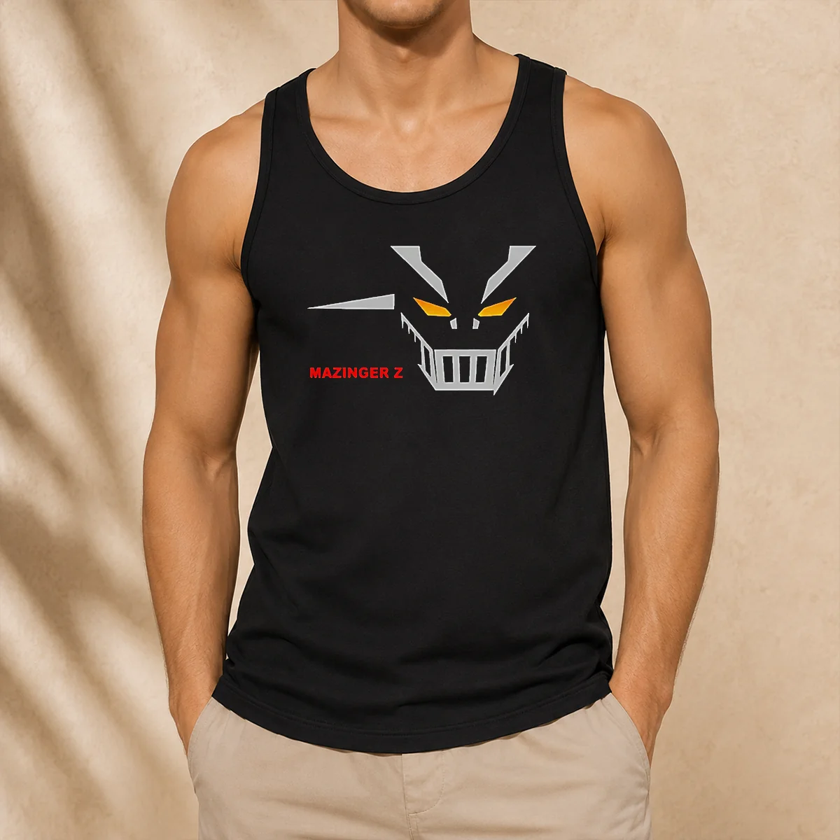 Nice Mazinger Z Robot Face Logo Tank Top