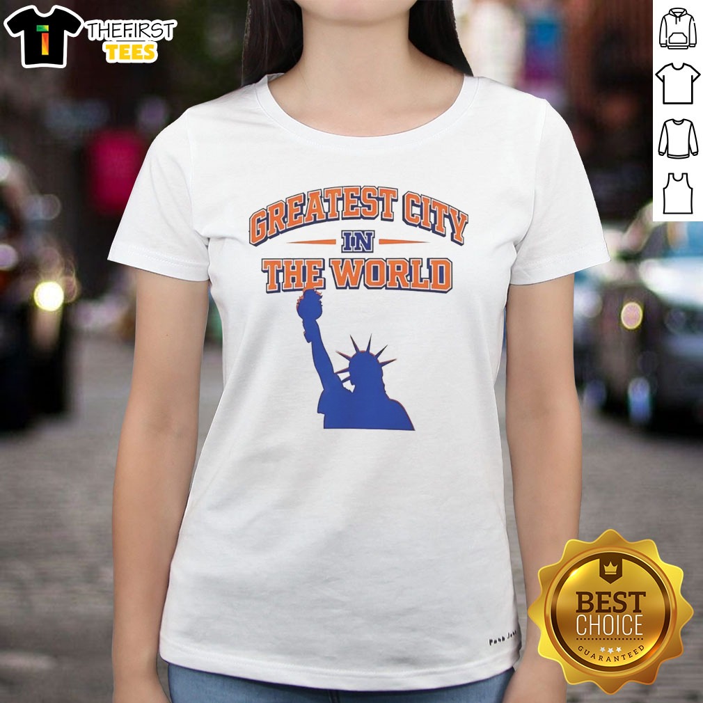 Nice New York Knicks Greatest City In The World Shirt on Ladies Shirt Nice New York Knicks Greatest City In The World Shirt shown as a ladies shirt preview